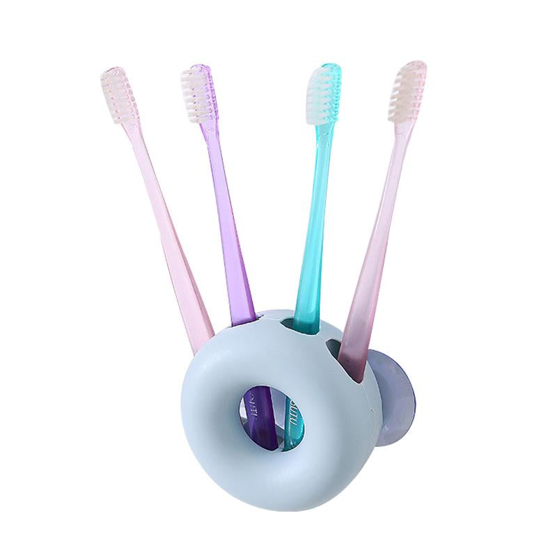 Wall Sucker Toothbrush Rack 4 Hole Bathroom Tools Holder Divider Home Organizer Accessories Supplies Gear Stuff Product