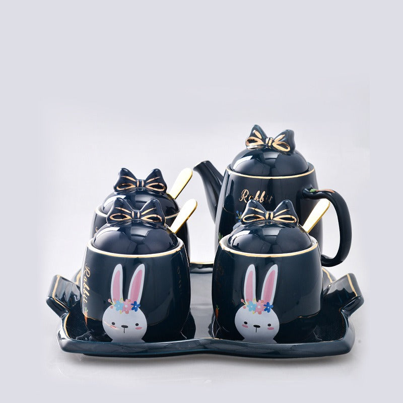 Lovely design cartoon  kitchenware 3 pieces ceramic spice jar set for gift