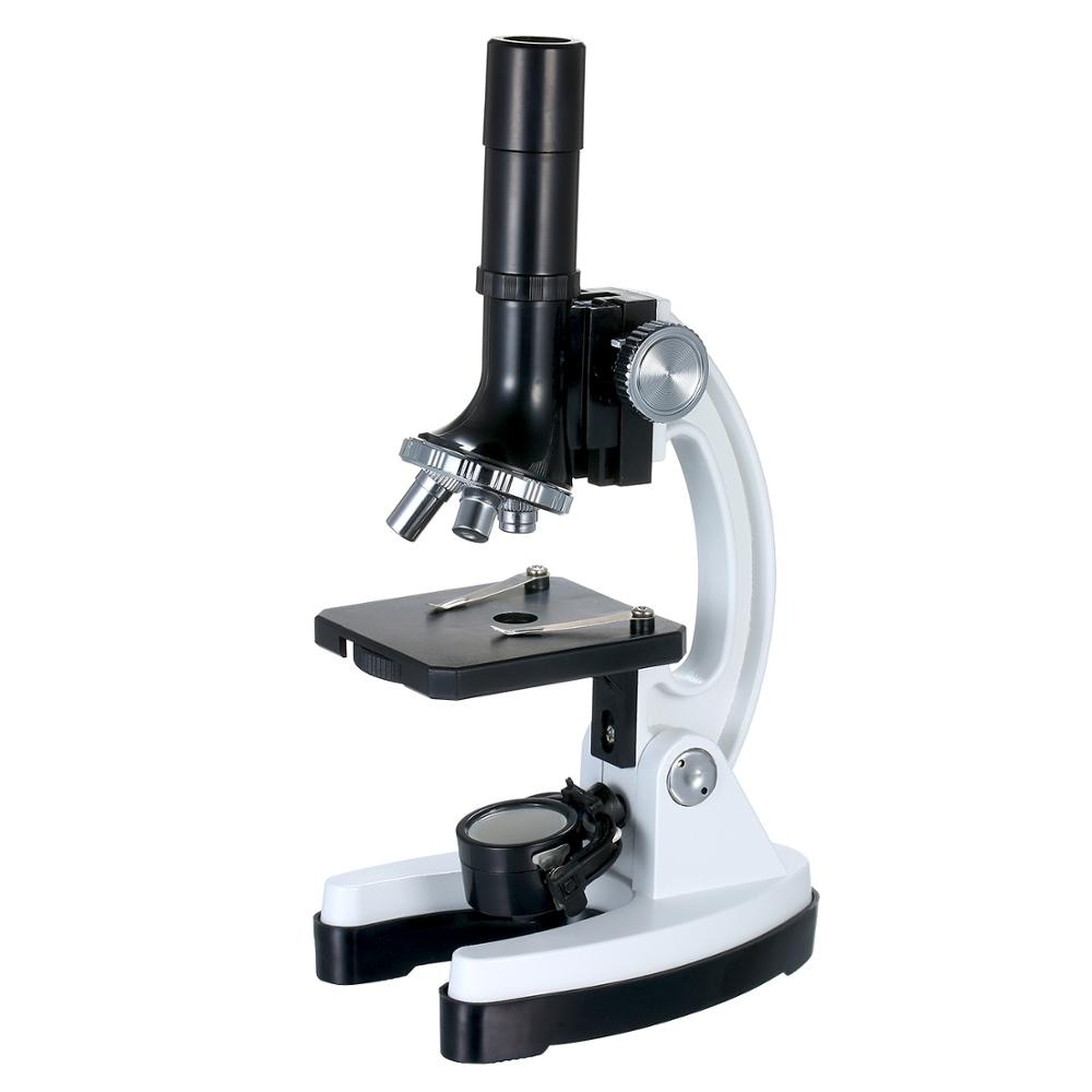 1200X Digital Microscope Set with Accessories Kit for Children Kids Students Gift All-Metal 100X 600X 1200X White Microscope
