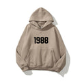 New Shoulder Sleeve Double layered Hat Double line Fashion Brand Hoodie High Street Loose Velvet 1988 Word Men's and Women's Hoodie