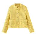 Women's Fashion Casual Small Stand Collar Chanel Style Jacket