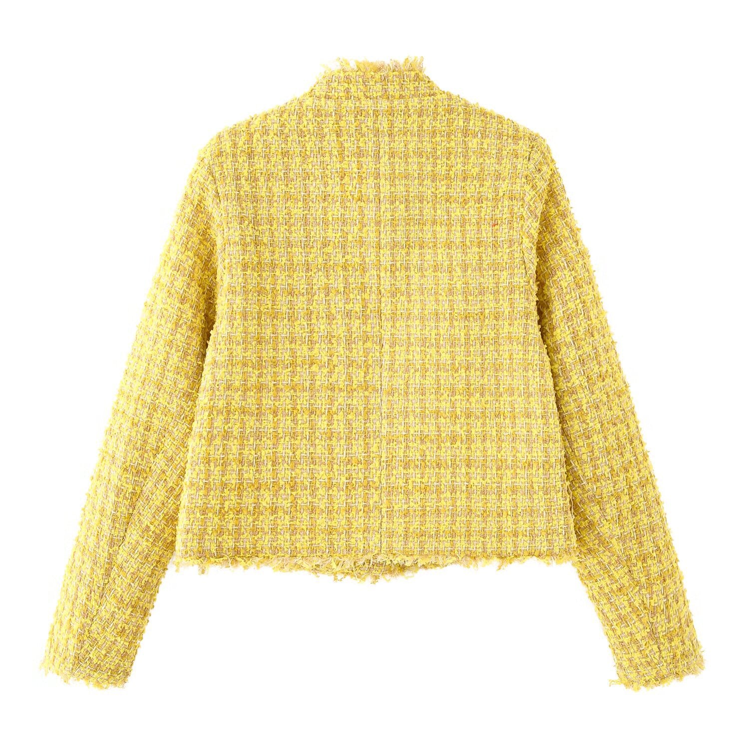 Women's Fashion Casual Small Stand Collar Chanel Style Jacket