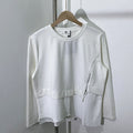 New fashion design long sleeved sweatshirt with irregular hem and loose casual pullover top for women