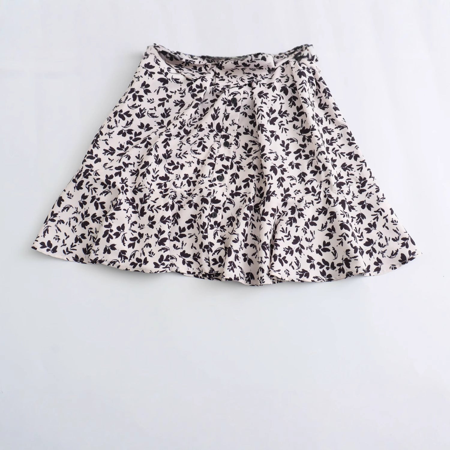 Women's Fashion Casual Waist Belt Floral Print Short Dress