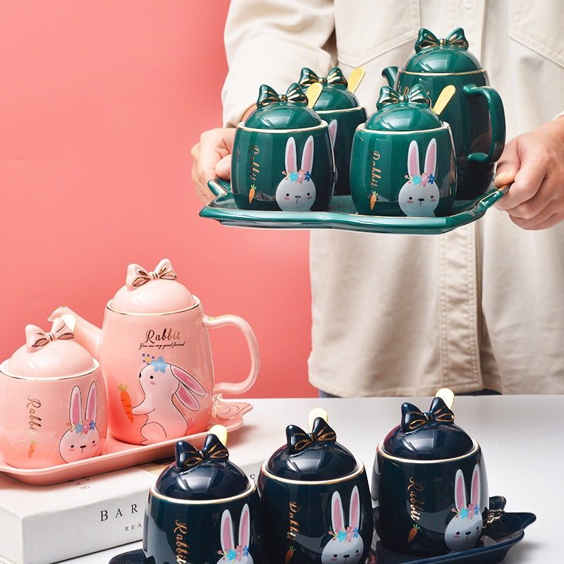 Lovely design cartoon  kitchenware 3 pieces ceramic spice jar set for gift